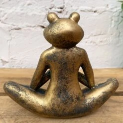 Darthome Limited Gold Yoga Frog Ornament 15cm -Decor Garden Shop 104 64f24738 d27b 4d89 b221 723623759166