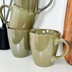Darthome Limited 4pc Stoneware Reactive Glaze 400ml Mugs - Green -Decor Garden Shop 10 8e1a6972 f22b 4791 9fe4 7536692b2ca4