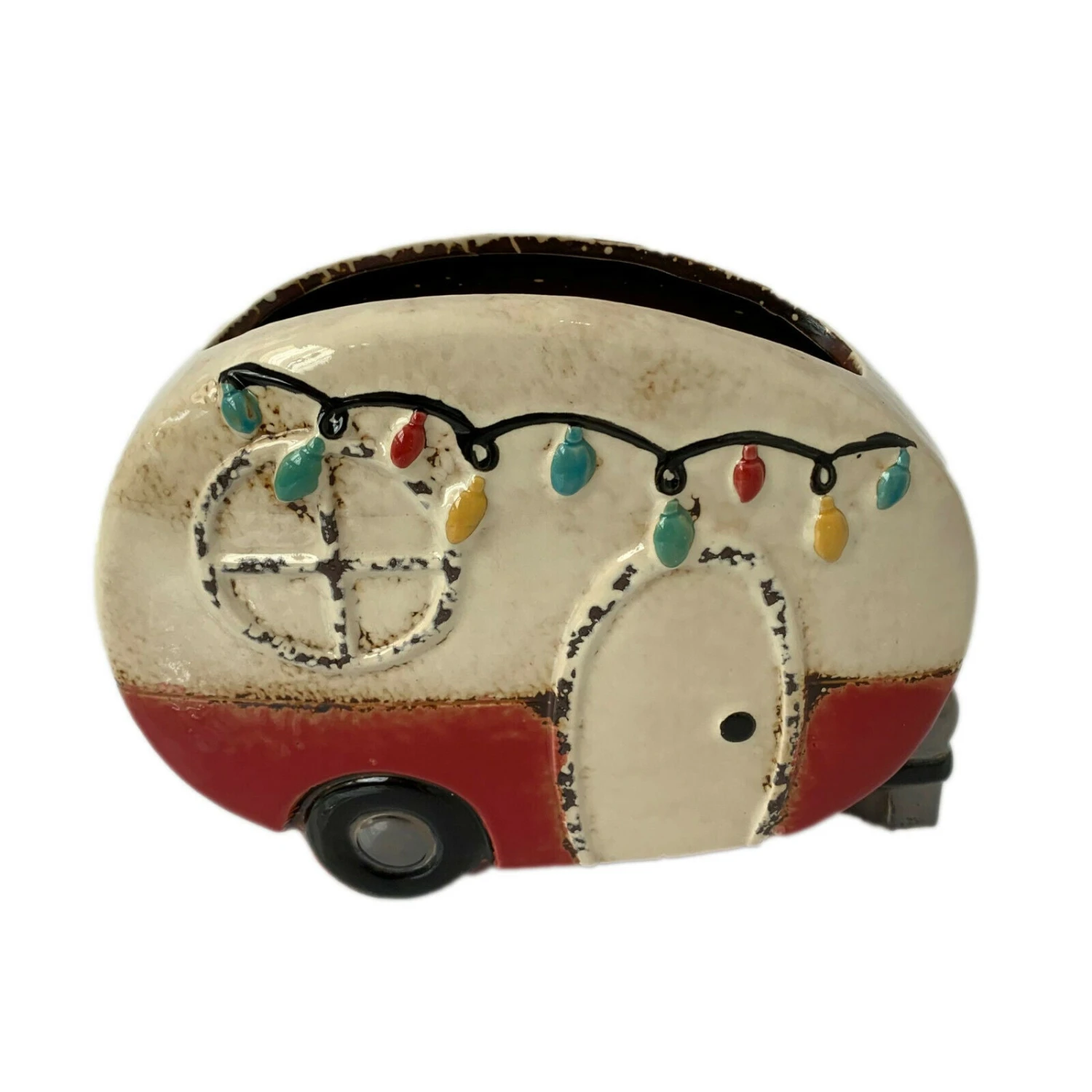 Darthome Limited Ceramic Red Caravan Planter 9 Darthome Limited Ceramic Red Caravan Planter - Image 9