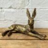 Darthome Limited Resin Gold Lying Hare Sculpture 24cm