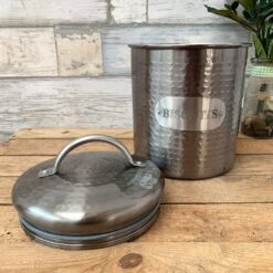 Darthome Limited Grey Hammered Biscuit Tin -Decor Garden Shop 12 b8dc9c2a d56a 4341 b23f 826cf5807384