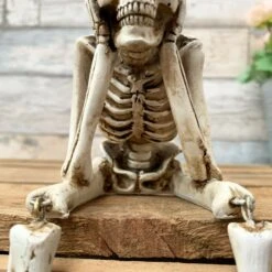 Darthome Limited White Hear No Evil Skeleton Figurine -Decor Garden Shop 13 90d66494 0205 460d 924a c0c4a006095c