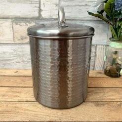 Darthome Limited Grey Hammered Biscuit Tin -Decor Garden Shop 13 c0bf5845 32c2 461f be6e 1f8a8aa62676