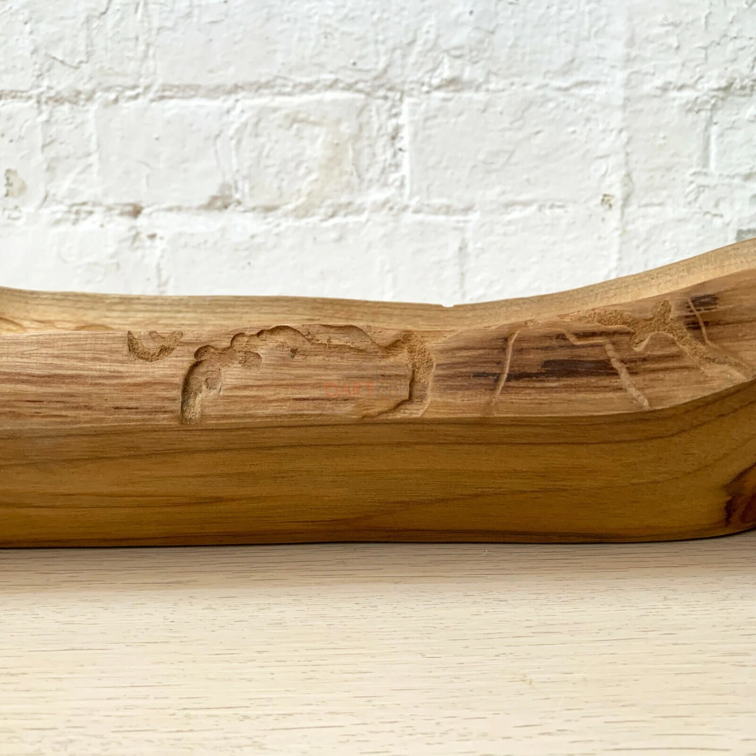 Darthome Limited Teak Root Wood Long Boat Bowl 60cm 5 Darthome Limited Teak Root Wood Long Boat Bowl 60cm - Image 5