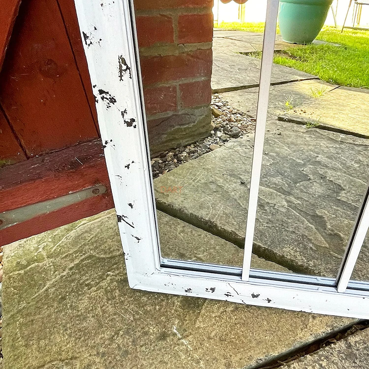 Darthome Limited Distressed White Arched Garden Mirror 4 Darthome Limited Distressed White Arched Garden Mirror - Image 4