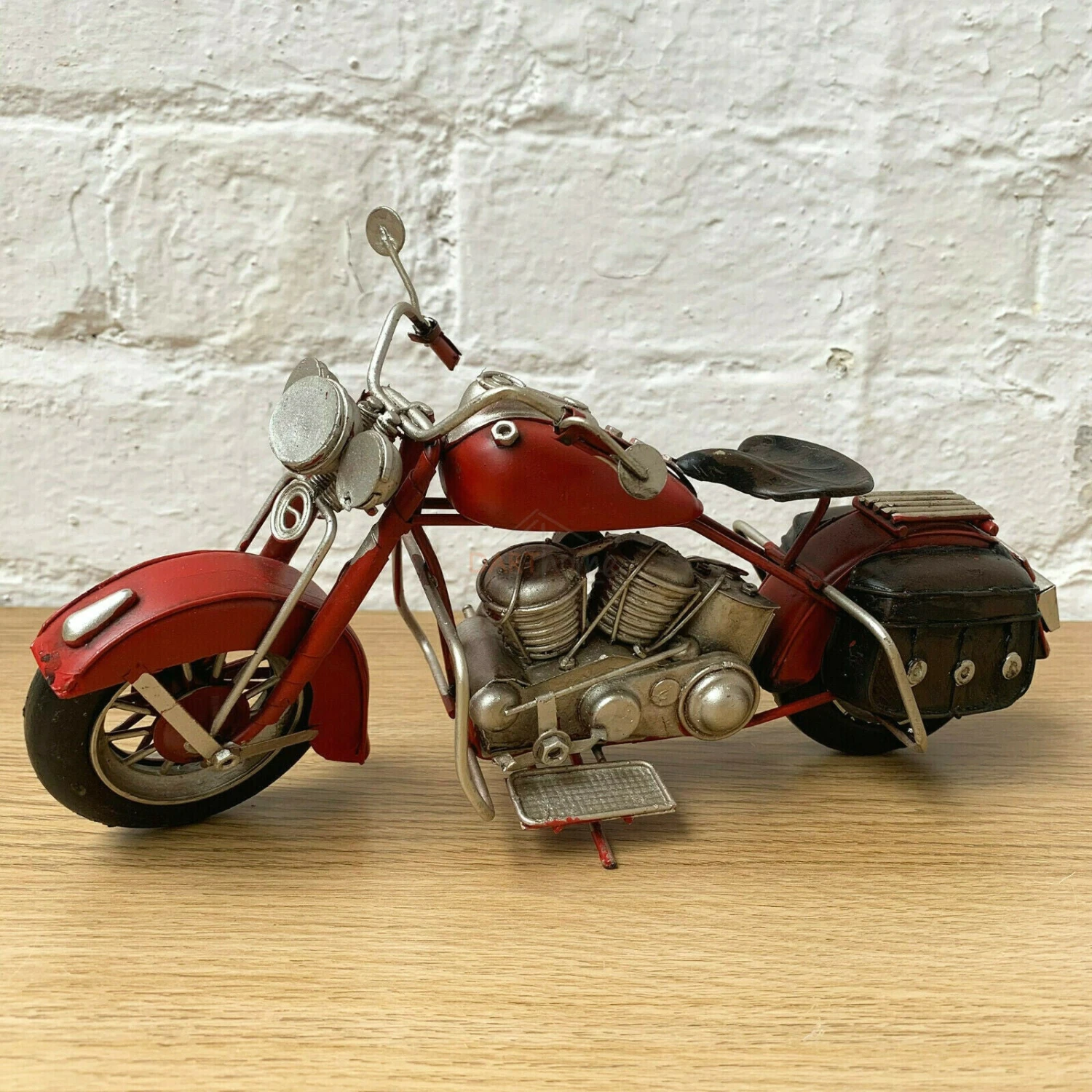 Darthome Limited Red Metal Chopper Motorbike Home Ornament 28cm 1 Darthome Limited Red Metal Chopper Motorbike Home Ornament 28cm
