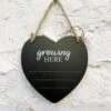 Darthome Limited Growing Here Love Heart Chalkboard