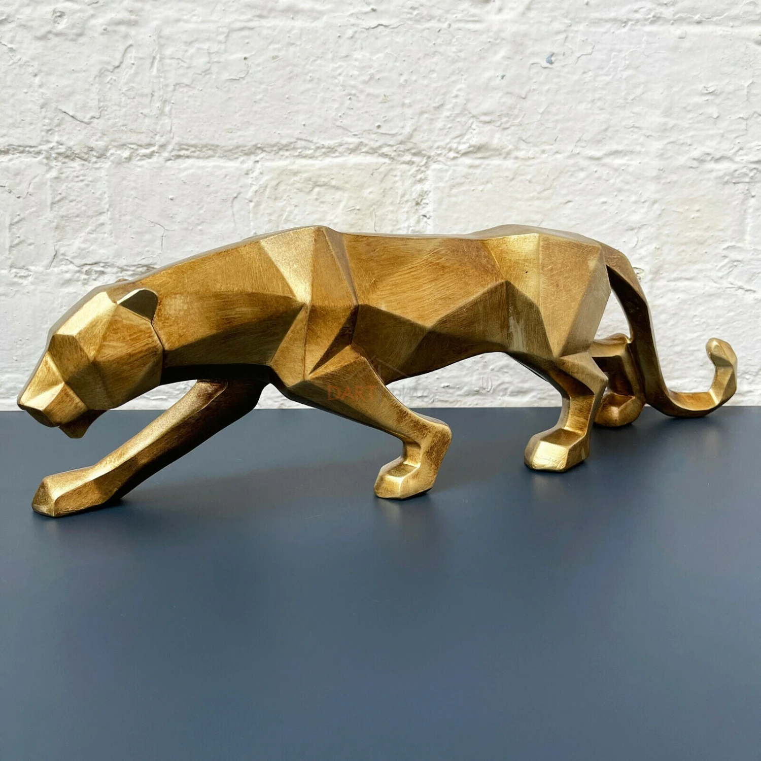 Darthome Limited Geometric Gold Leopard Ornament 46cm 1 Darthome Limited Geometric Gold Leopard Ornament 46cm