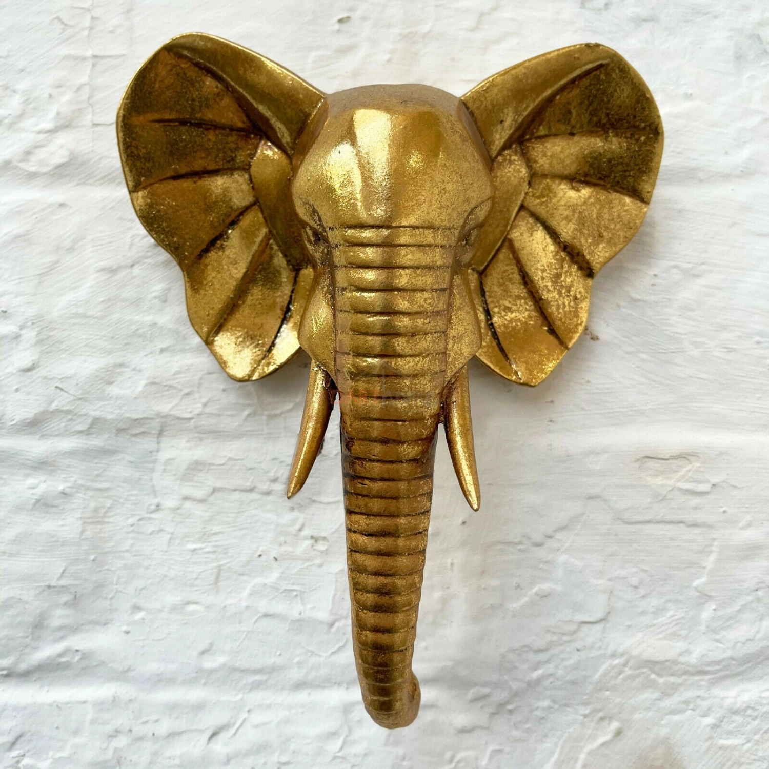 Darthome Limited Gold Resin Elephant Wall Bust Ornament 21cm 1 Darthome Limited Gold Resin Elephant Wall Bust Ornament 21cm