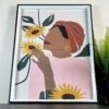 Darthome Limited Woman & Sunflowers Framed Print Wall Art