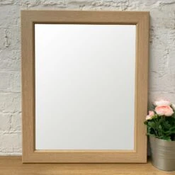 Darthome Limited Rectangular Light Wood Wall Mirror