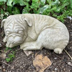 Darthome Limited Stone Lying Pug Sculpture