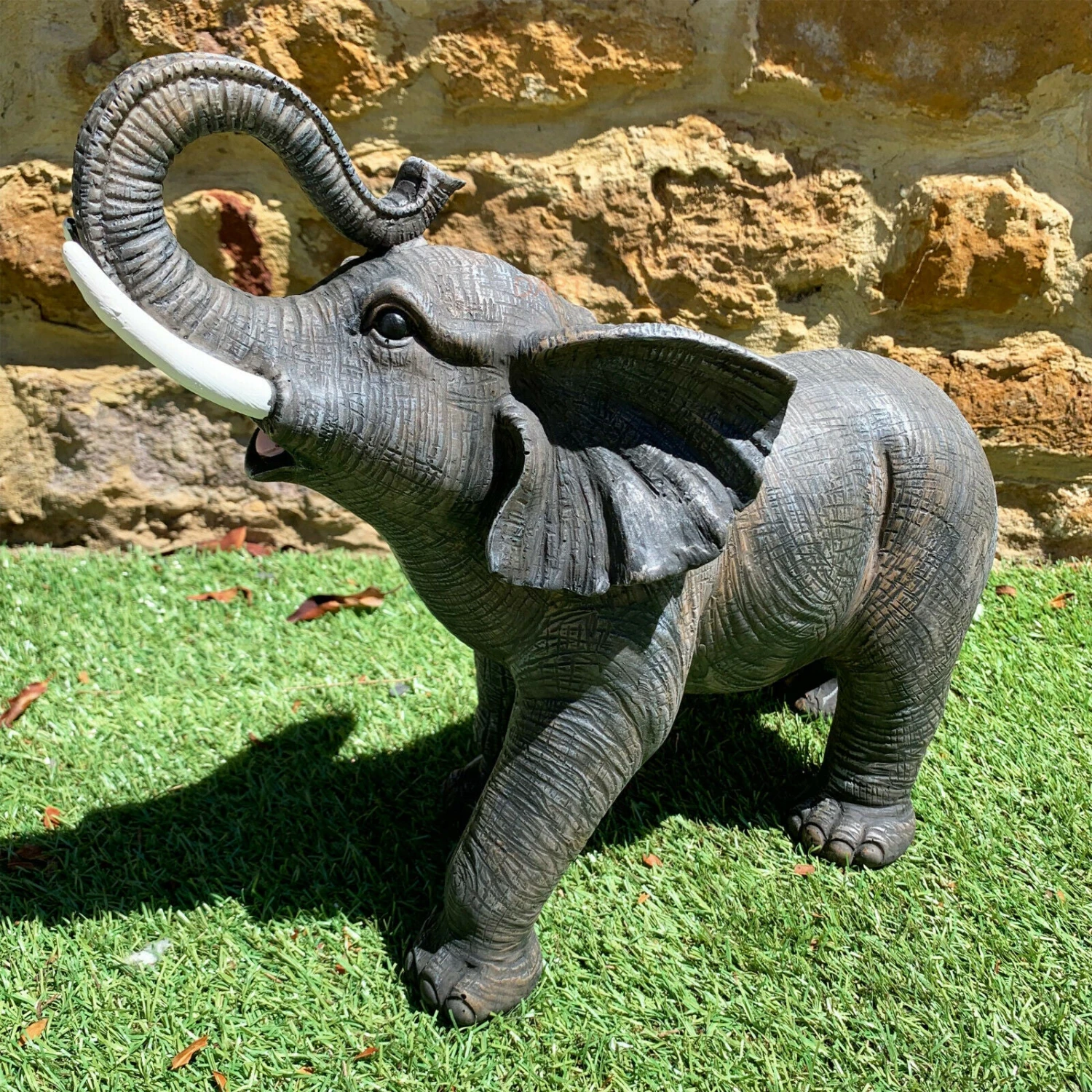 Darthome Limited Grey Lucky Elephant Garden Sculpture Large 42cm 1 Darthome Limited Grey Lucky Elephant Garden Sculpture Large 42cm