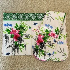 Darthome Limited Madame Butterfly Cotton Tea Towel & Double Oven Glove Kitchen Set