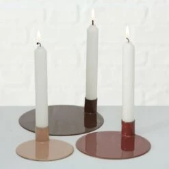 Darthome Limited Metallic Pink Candlestick Holders Set Of 3