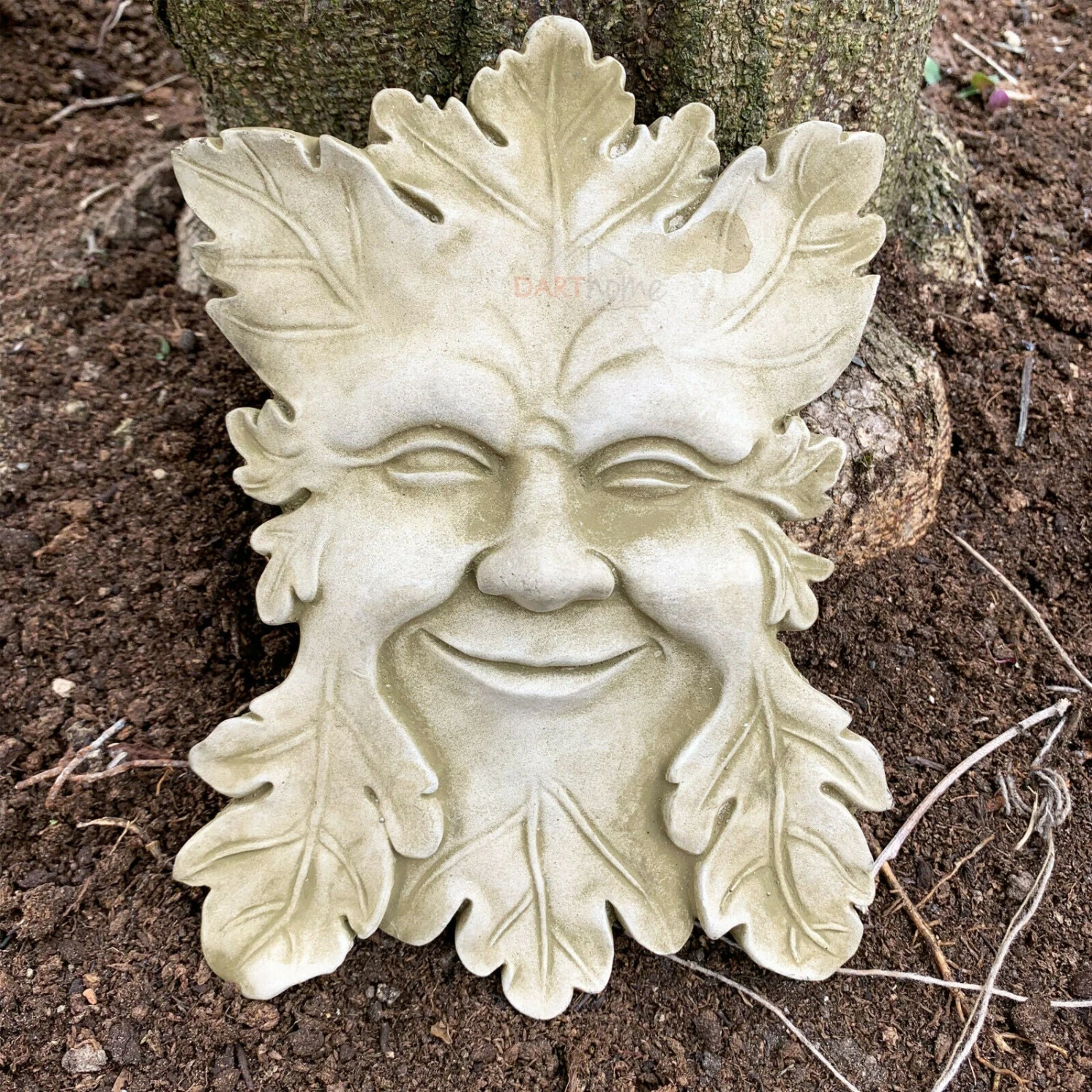 Darthome Limited Stone Smiling Greenman Wall Plaque 1 Darthome Limited Stone Smiling Greenman Wall Plaque