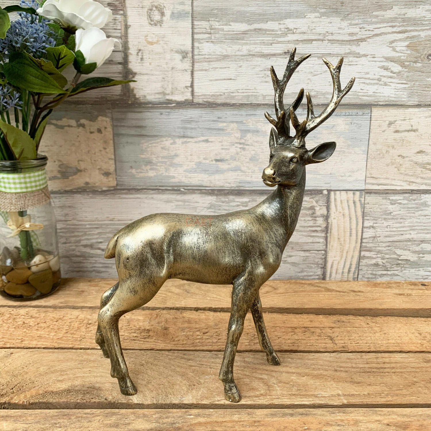Darthome Limited Antique Gold Left Facing Reindeer Sculpture 1 Darthome Limited Antique Gold Left Facing Reindeer Sculpture