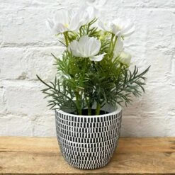 Darthome Limited Cement Black Tile Plant Pot Holder