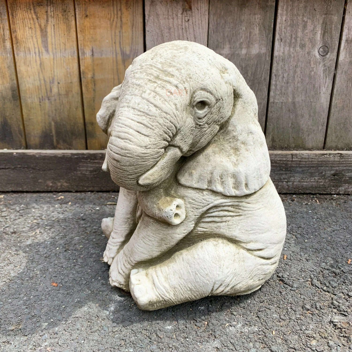 Darthome Limited Stone Sitting African Elephant Trunk Down Garden Sculpture 6kg 1 Darthome Limited Stone Sitting African Elephant Trunk Down Garden Sculpture 6kg