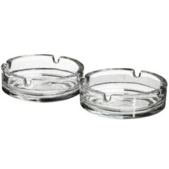 Darthome Limited Set Of 2 Stackable Glass Ashtrays