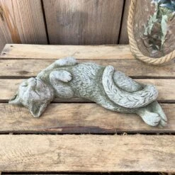 Darthome Limited Stone Lying Cat Garden Ornament 32cm