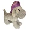 Darthome Limited Grey Puppy In Purple Hat Plush Novelty Dog Toy 19cm