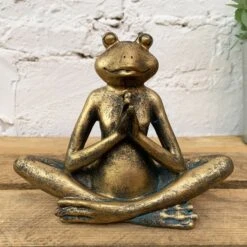 Darthome Limited Gold Yoga Frog Ornament 15cm