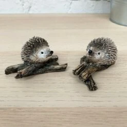 Decor Garden Shop 12 Darthome Limited Miniature Pair Of Hedgehogs On Branch
