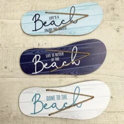 Nautical Seashore Beach Flip Flop Bathroom Wall Plaque 30cm
