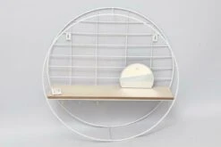Darthome Limited White Wall Shelf With Mirror & Key Hooks