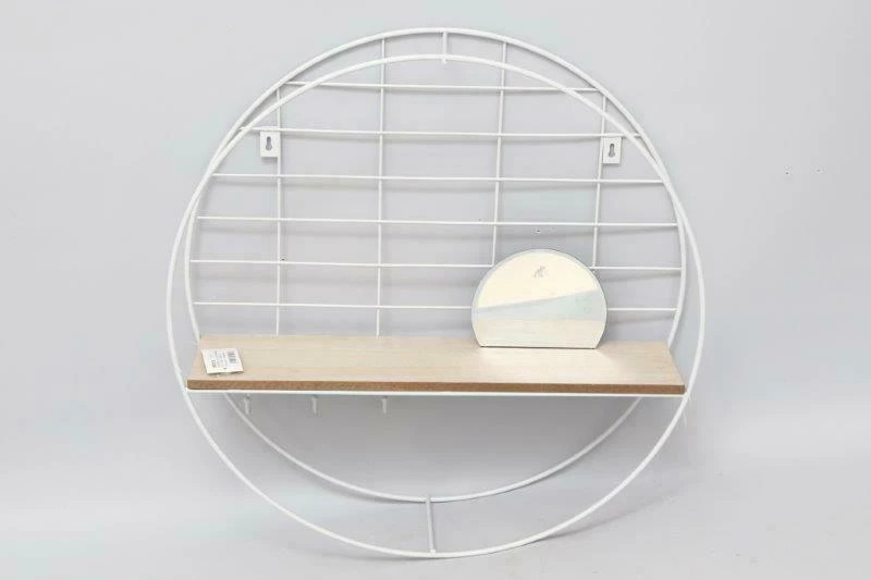 Darthome Limited White Wall Shelf With Mirror & Key Hooks 1 Darthome Limited White Wall Shelf With Mirror & Key Hooks