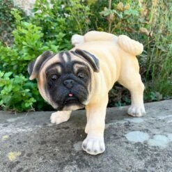 Darthome Limited Beige Resin Pug Dog Ornament