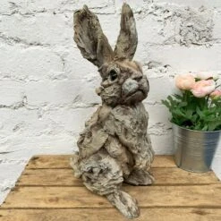 Darthome Limited Wood Effect Hare Sculpture