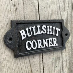 Darthome Limited BS Corner Black Cast Iron Wall Sign