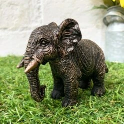 Darthome Limited Bronze Resin Miniature Standing Elephant 10cm
