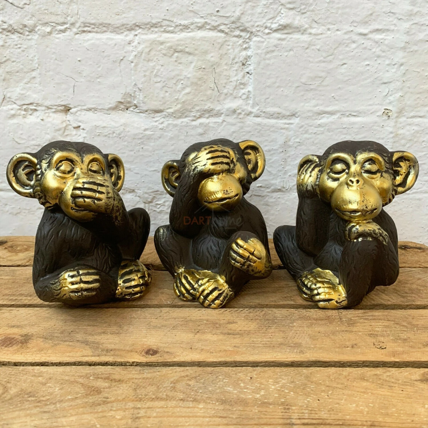Darthome Limited S/3 Three Wise Monkey Ornaments 1 Darthome Limited S/3 Three Wise Monkey Ornaments