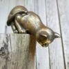 Darthome Limited Gold Resin Peering Cat Ornament