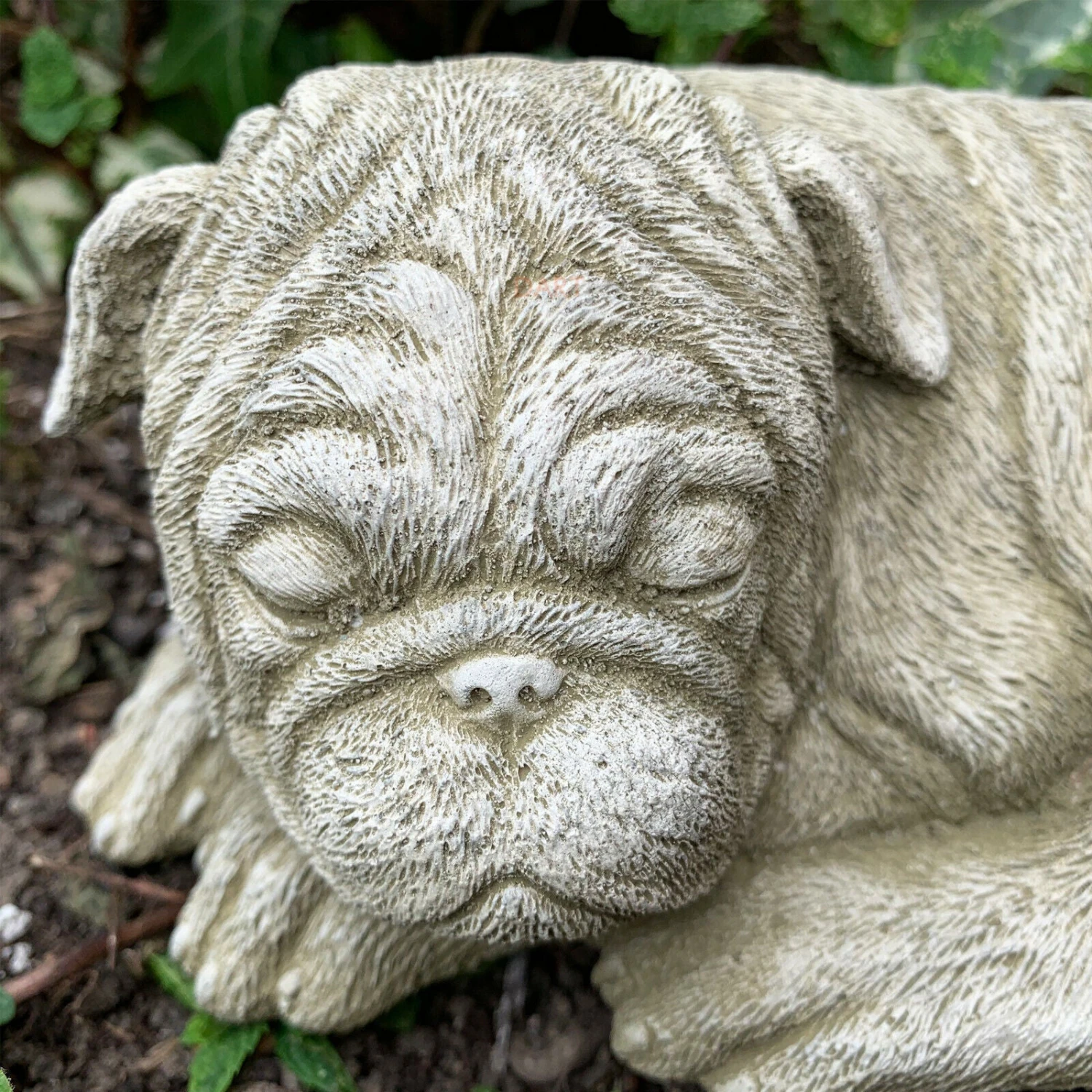 Darthome Limited Stone Lying Pug Sculpture 2 Darthome Limited Stone Lying Pug Sculpture - Image 2