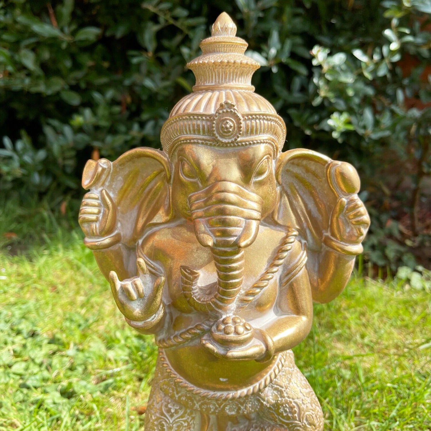 Darthome Limited Gold Dancing Ganesh Elephant Sculpture 2 Darthome Limited Gold Dancing Ganesh Elephant Sculpture - Image 2