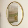 Darthome Limited Gold Plastic Round Framed Vanity Wall Mirror 50cm