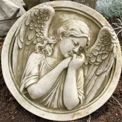 Darthome Limited Round Stone Angel Wall Plaque