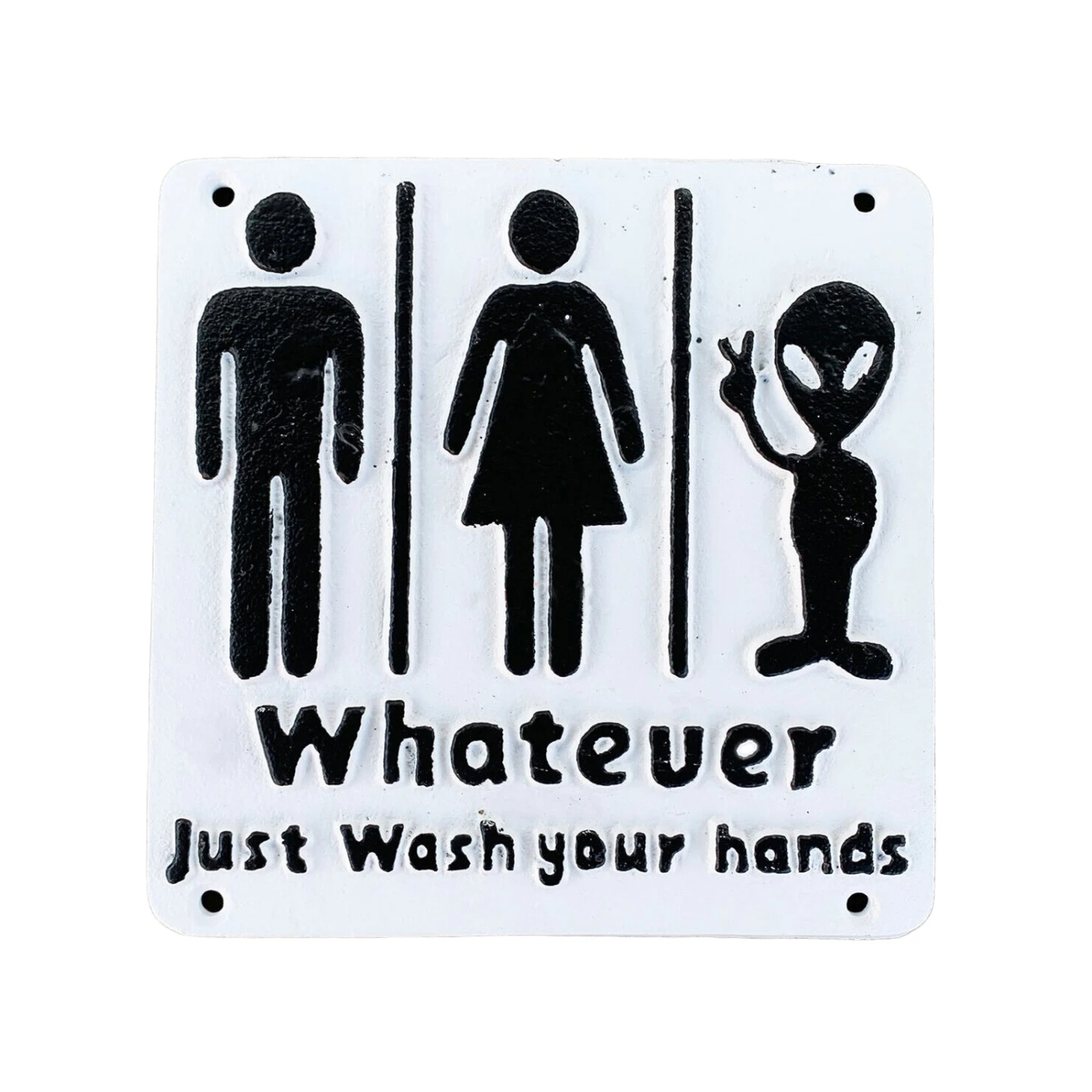 Darthome Limited Cast Iron Funny Toilet Sign - Whatever Just Wash Your Hands 5 Darthome Limited Cast Iron Funny Toilet Sign - Whatever Just Wash Your Hands - Image 5