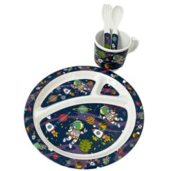 Darthome Limited Bamboo Eco Eating Set - Spaceman