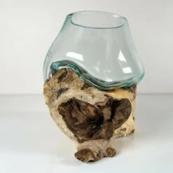 Darthome Limited Molten Glass Bowl With Teak Root Wood Stand 9 Darthome Limited Molten Glass Bowl With Teak Root Wood Stand -Decor Garden Shop 48 7ac921e5 54a0 489e a618 1eaaa4118cf1