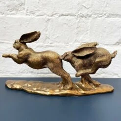 Darthome Limited Resin Bronze Two Jumping Hares Sculpture 10 Darthome Limited Resin Bronze Two Jumping Hares Sculpture -Decor Garden Shop 4 99312e0e 5858 4236 9531 5d582cc83479