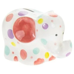 Darthome Limited Polka Dot Elephant Money Bank