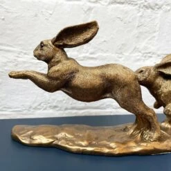 Darthome Limited Resin Bronze Two Jumping Hares Sculpture 11 Darthome Limited Resin Bronze Two Jumping Hares Sculpture -Decor Garden Shop 5 22c9faf2 4c59 4ee7 95d6 8a4801b05cbf 1
