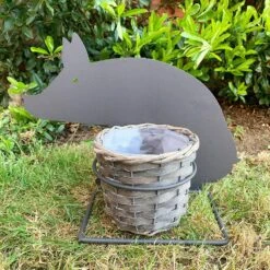 Darthome Limited Silhouette Pig Lined Planter