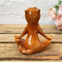 Darthome Limited Ceramic Sitting Yoga Ginger Cat Novelty Sculpture -Decor Garden Shop 62 3443a723 205d 4c39 ac76 8d2350194fe6