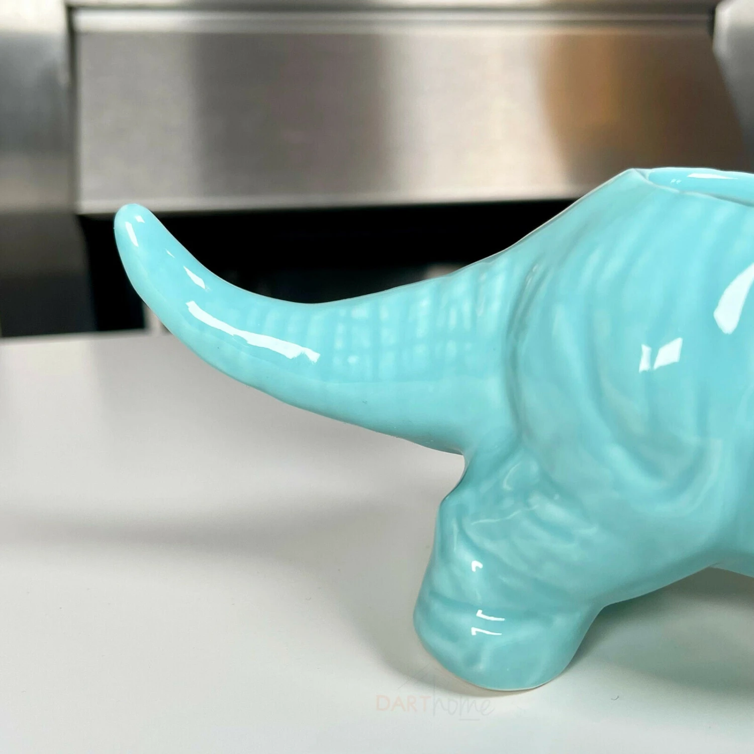 Darthome Limited Blue Ceramic Triceratops Succulent Planter 4 Darthome Limited Blue Ceramic Triceratops Succulent Planter - Image 4